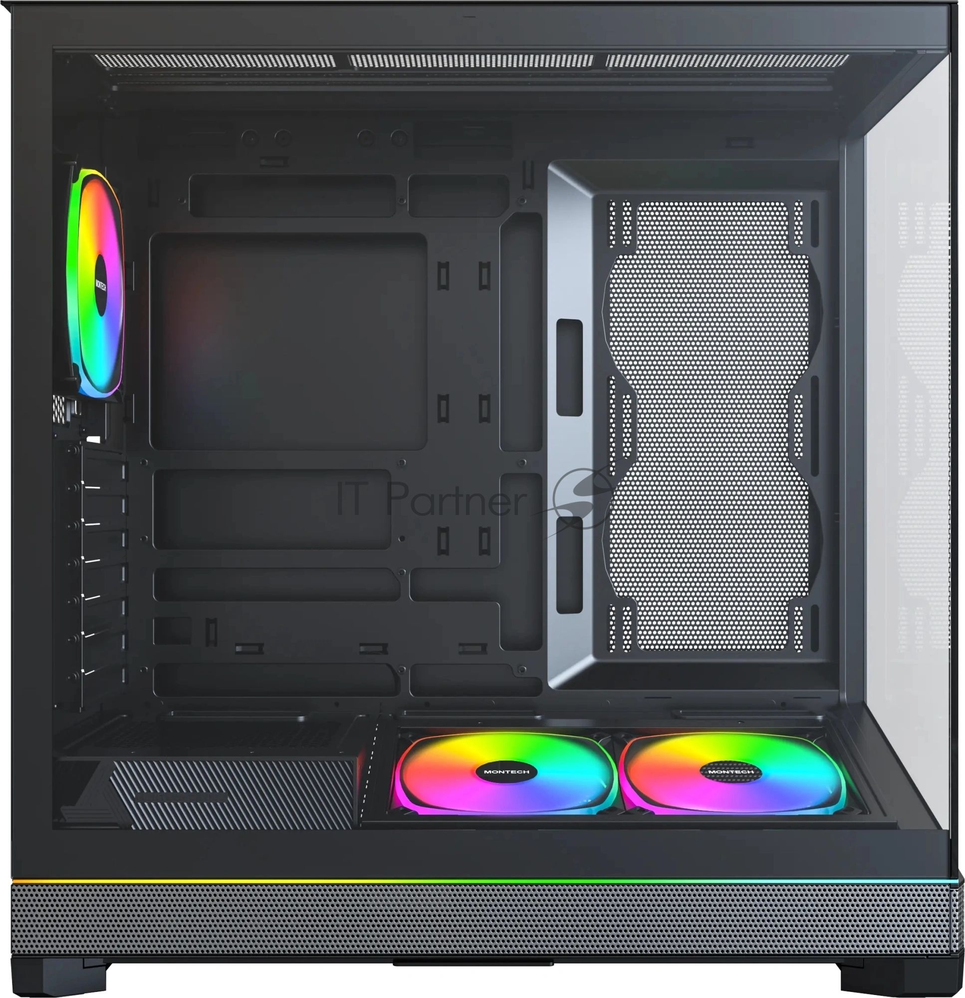 Корпус Montech SKY 3 черный без БП ATX 8x120mm 5x140mm 2xUSB3.0 audio bott PSU