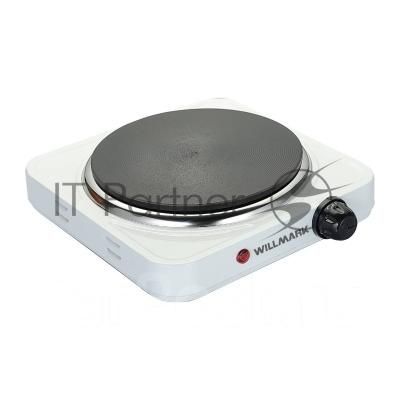 Плита электрическая WILLMARK HS-115W 1 чугунная конфорка 185 mm, 1500Вт, белый