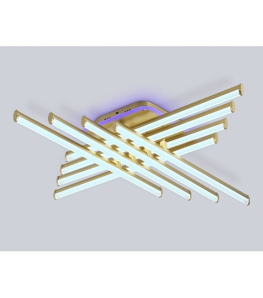 Потолочный светодиодный светильник Ambrella light FL6263 GD золото 115W 3000K-6400K+RGB 810*810*130 (ПДУ ИК)