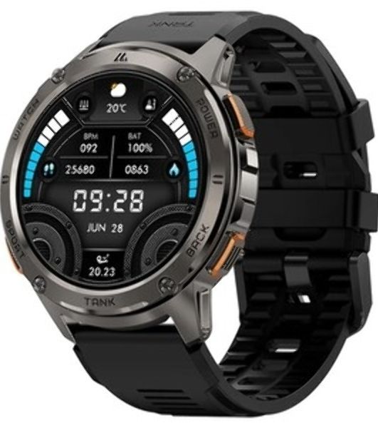Умные часы KOSPET Tank T4, 1.43" AMOLED, Bluetooth, WR50, серебристый