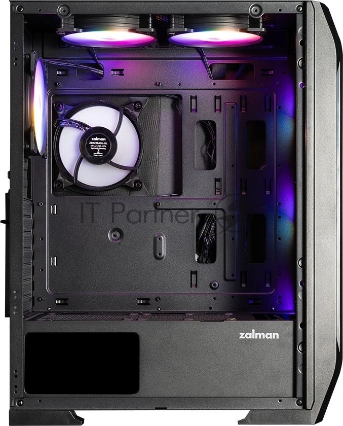 Компьютерный корпус ZALMAN N7 PLUS V2, ATX, черный, WINDOW, 1xCombo (3.5” or 2.5”), 1 x 3.5”, 3 x 2.5”, 2xUSB2.0, 1xUSB3.0, FRONT 3x120мм RGB, REAR 1x120мм RGB, TOP 2x120мм RGB, SIDE 1x120мм