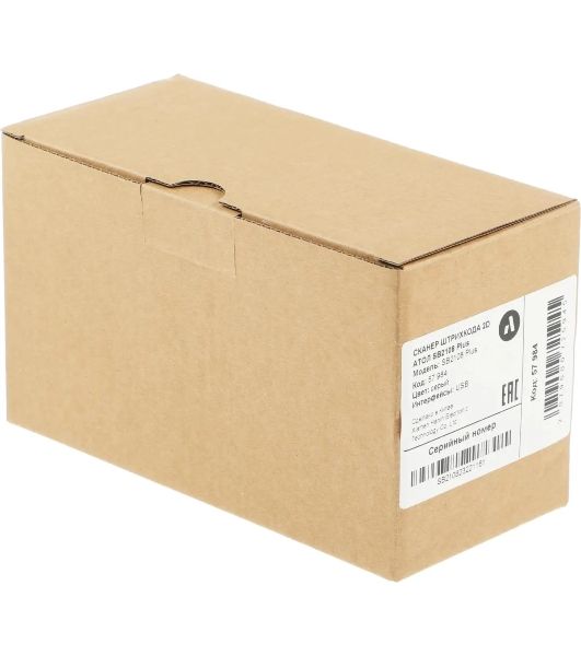 Сканер штрих-кода ручной Атол SB2108 Plus (rev.2) (57984) 2D имидж, 350 скан/сек, USB, серый
