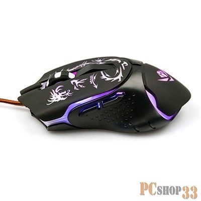 Мышь проводная Nakatomi MOG-25U черный, 2400 dpi, USB, кнопки - 6