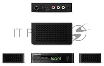 Ресивер DVB-T2 Starwind CT-200 черный