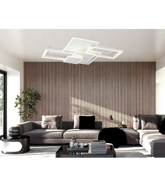 Потолочный светодиодный светильник Ambrella light FA1031/5 WH белый 95W 3000K-6400K 705*500*95 (ПДУ ИК)