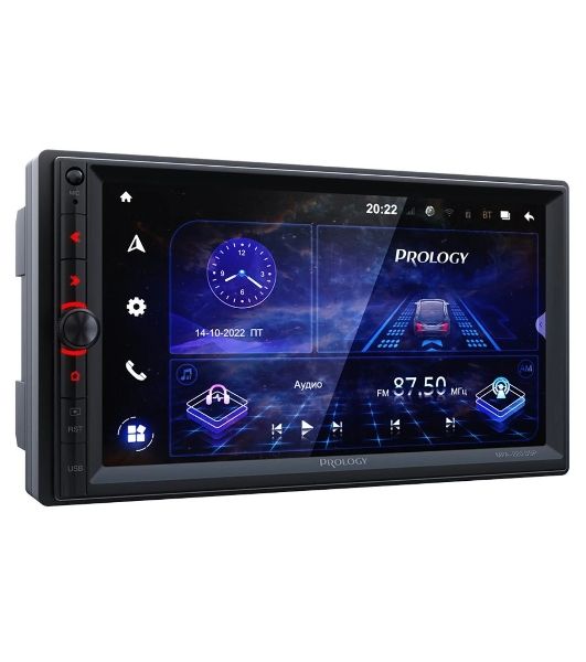Автомагнитола Prology MPA-220 DSP, 2 DIN, 7", Android 10, Bluetooth, USB Type-A, AUX, GPS, 4G, пульт ДУ