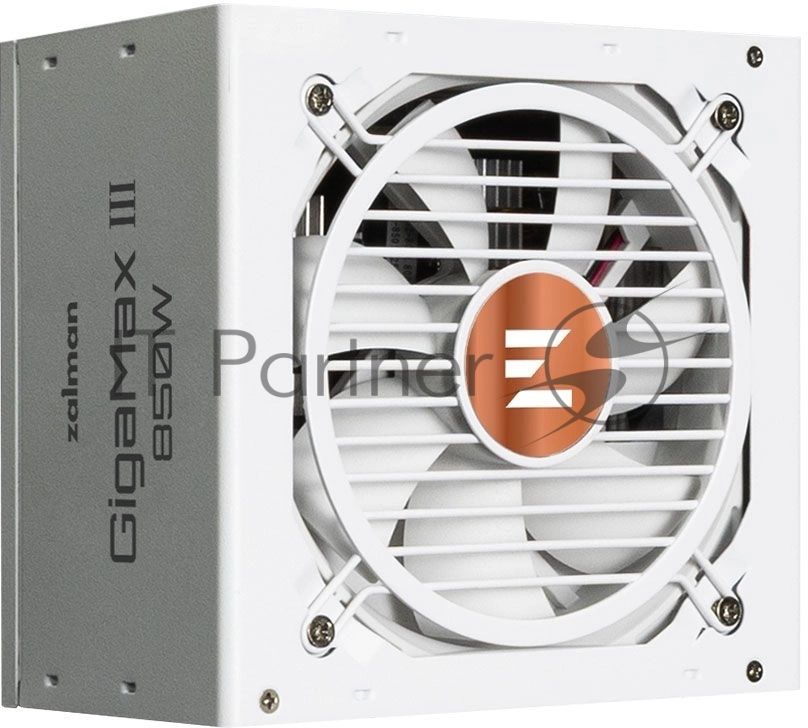 Блок питания Zalman GigaMax III 850W, 850Вт, 80+ Bronze, 120мм, модульный, белый