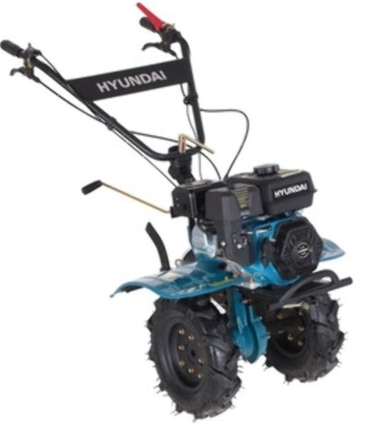 Мотоблок с комплектом колес Hyundai T1300 (HYUNDAI IC210 4-х такт, 7,0 л.с, ширина 90 см, глубина 30 см, 93 кг, 2 вперед, 1 назад)