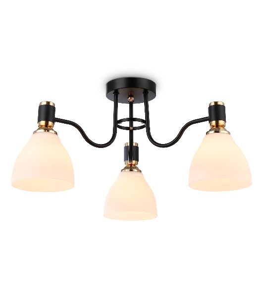 Светильник Ambrella light TR303303/3 BK/GD/FR черный/золото/белый матовый E27*3 max 60W D600*270