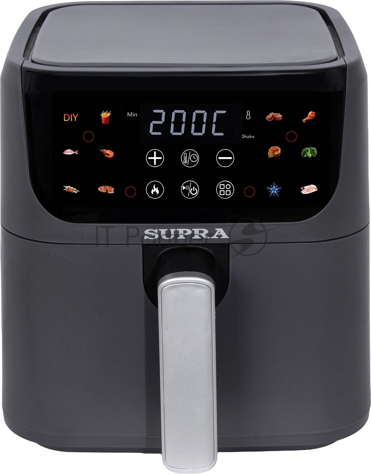 Аэрогриль Supra GS-7630 серый, 1500 Вт, 4,5 л, электронное, 12 программ