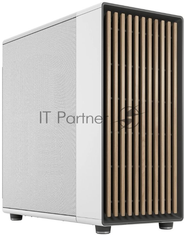 Компьютерный корпус без блока питания Fractal Design North XL, Full-Tower, 3x140мм, 2xUSB-A 3.2 + 1xUSB 3.2 Type-C E-ATX, ATX, mATX, mITX Wood panel, Chalk белый