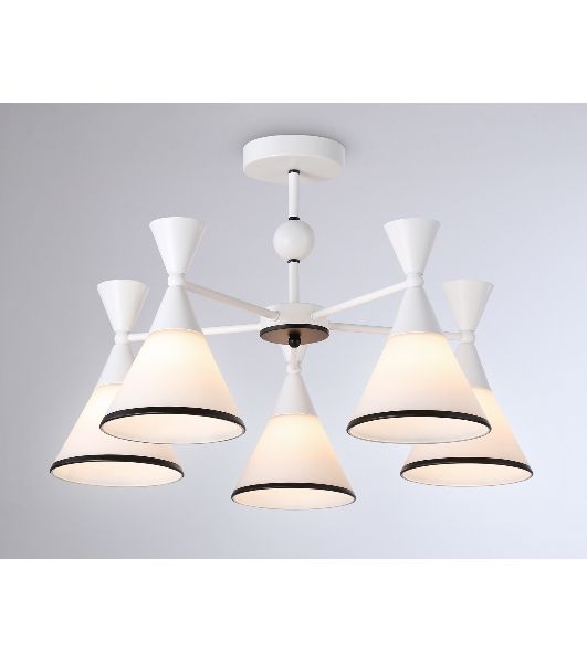 Светильник Ambrella light TR3165/5 WH/BK белый/черный E27/5 max 60W D580*380