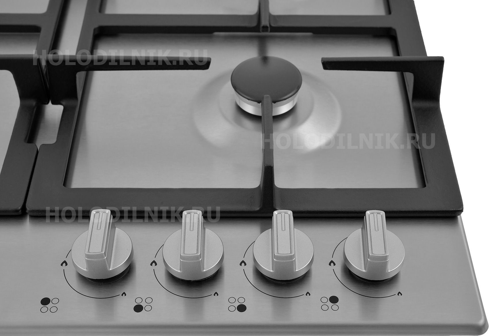 Газовая варочная поверхность Grundig GIGA6234250X, 4 конфорки, нержавеющая сталь, 7800 Вт