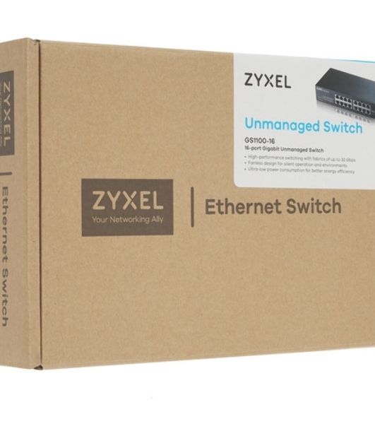 Коммутатор Zyxel GS1100-16-EU0103F 16G неуправляемый