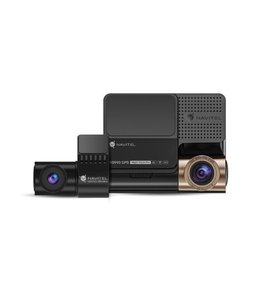 Видеорегистратор Navitel RS990 GPS, 3840x2160, 3", с камерой заднего вида, GPS, Wi-Fi, G-сенсор, датчик движения, GPS-информатор