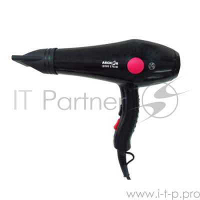 Фен Аксион ВС11, 1800Вт, 2 скоростных режима, 3 температурных режима, подача холодного воздуха, насадка-концентратор 2 шт, защита от перегрева