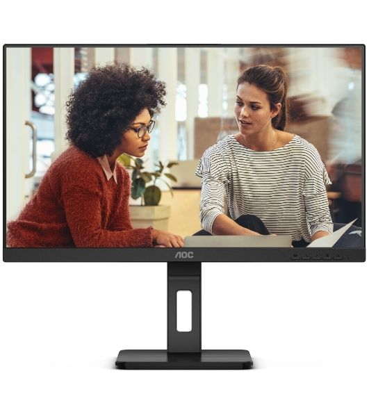 Монитор 27" AOC 27E3QAF IPS 1920x1080, 75 Гц, 4 мс, 16:9, 300 кд/м², HDMI 1.4, DP, VGA, 3.5 Jack, динамики (2x2 Вт), черный