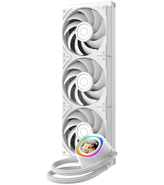 Система жидкостного охлаждения ID-Cooling FX360 LCD PE WHITE (Soc 1851/1700/1200/115X/AM5/AM4, 3x120мм fan, 2450rpm, 34.3 дБ, 350W, PWM 4-pin, Al+Cu) (FX360 LCD P