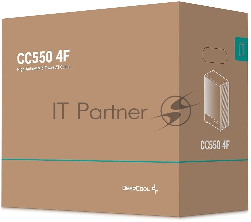 Корпус DeepCool CC550 4F, Midi-Tower, чёрный, 4 x 120 мм