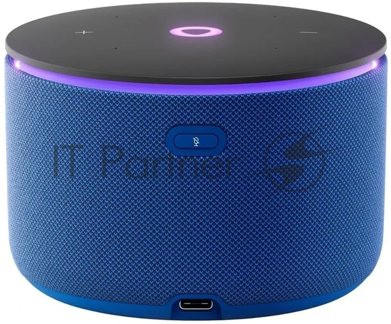 Умная колонка Яндекс Станция Мини 3 Про с Алисой, Zigbee, синий, YNDX-00059BLU