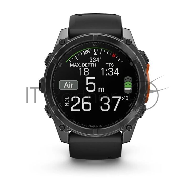 Смарт-часы Garmin Fenix 8 AMOLED серый, черный 51мм