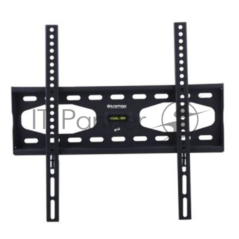 Крепеж Kromax STAR-33 new черный, Кр. стал. настенный для TV 22"-65", max 75 кг, 0 ст св., от ст. 40 мм, max VESA 400x400 мм.