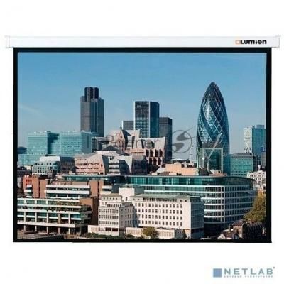 Экран с электроприводом Lumien Master Control 221х203 см (раб. область 147х197 см) (100") Matte White FiberGlass черная кайма сверху 70 см 4:3