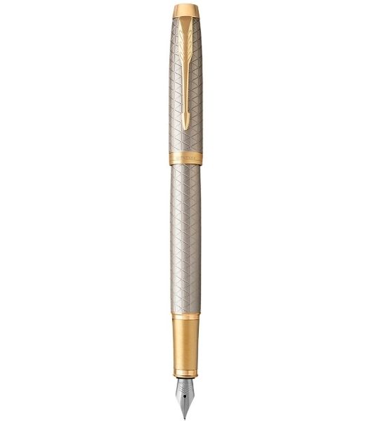 Ручка перьевая Parker IM Premium F323 (CW1931684) Grey GT, F, сталь нержавеющая, подарочная коробка