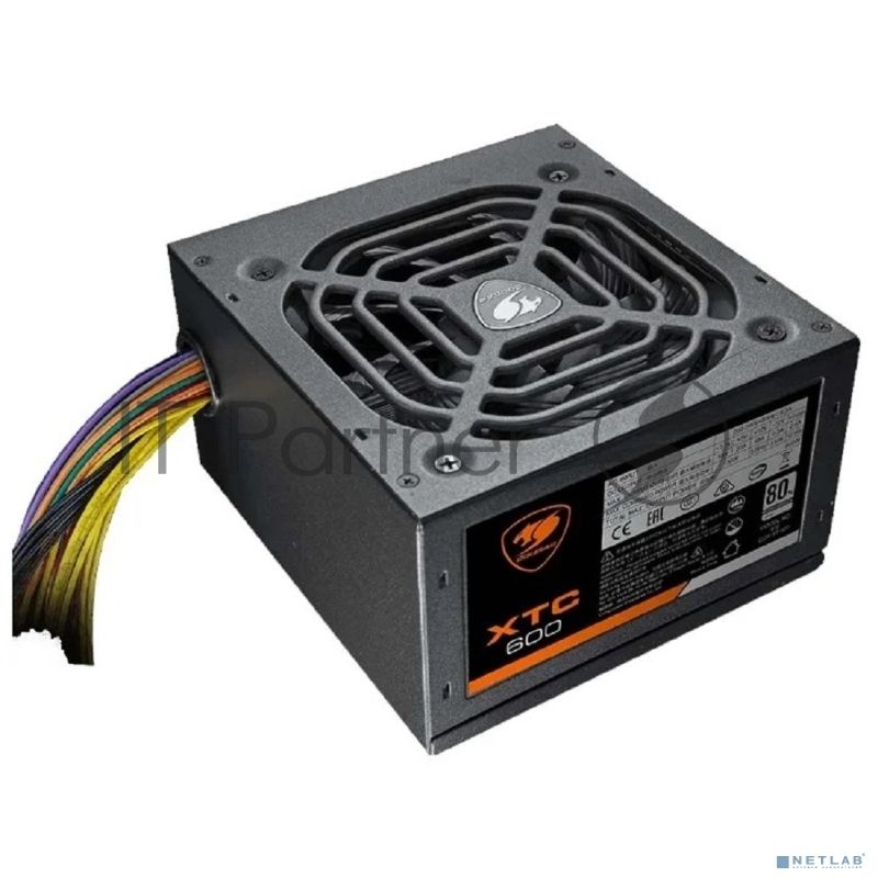 Блок питания Cougar XTC600, 600Вт, 80 PLUS, 120мм, черный