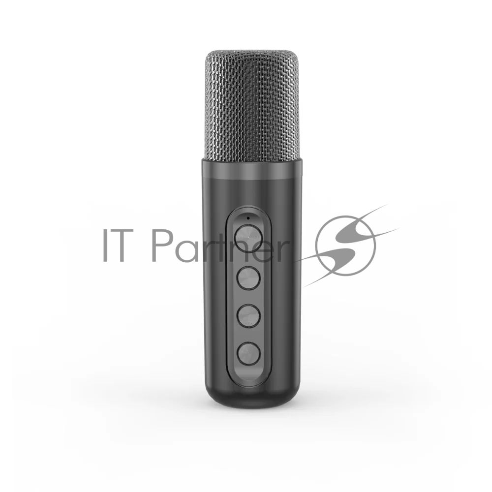 Переносная караоке система TRS2406 iconBIT K702B Колонка 10Вт, 2 микрофона Bluetooth, подсвктка, с аккумулятор в колонке 1500mAh и микрофонах, 16*12*16.7 CM, черный