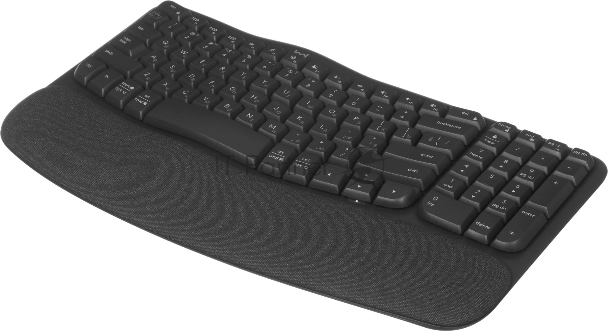 Клавиатура Logitech Wave Keys беспроводная, Bluetooth, радиоканал, серый