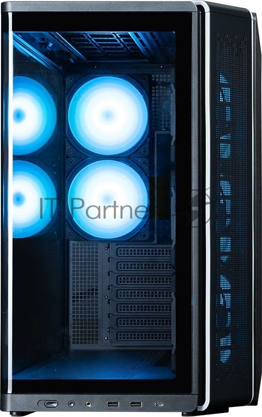 Компьютерный корпус ZALMAN MidTower P60 black (ATX, без БП, 2xUSB 3.0+USB Type C, 5x120мм ARGb) (Zalman P60 Black)