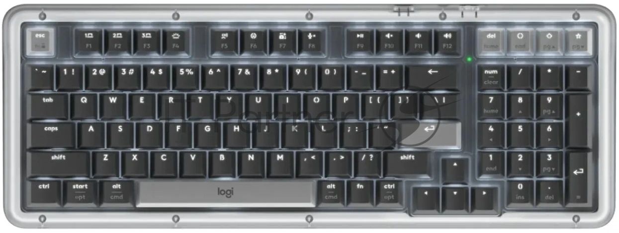 Клавиатура Logitech Alto Keys K98M беспроводная, Bluetooth, радиоканал, серый