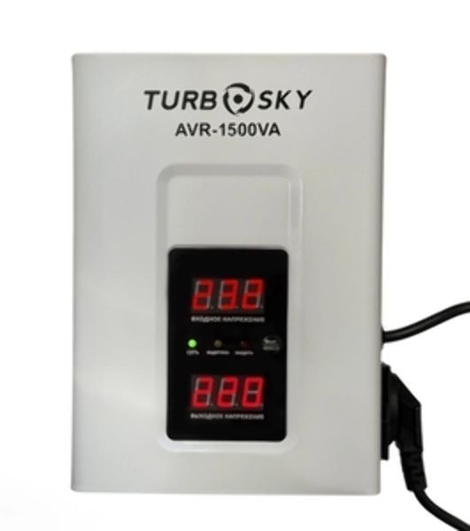 Стабилизатор напряжения Turbosky AVR-1500VA 1.5кВА однофазный черный