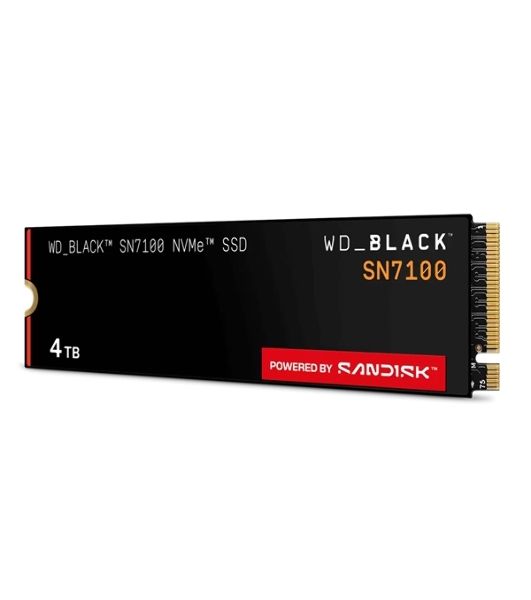 Накопитель SSD Western Digital Black SSD SN7100 M2.2280 PCIe 4.0 4Tb, 7000MBs/6700MBs, TBW 2400, WDS400T4X0E, 1 year