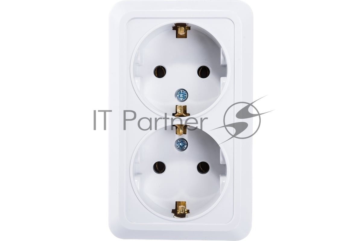 Розетка 2-м BOLLETO с заземл. накл. 7128 белый ASD/IN HOME 4680005959839