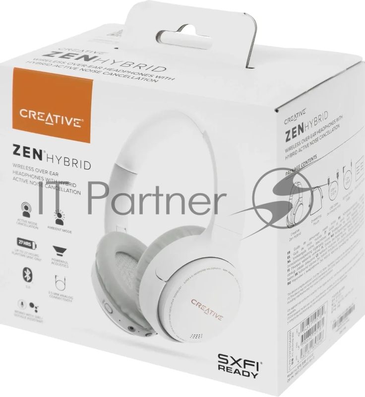 Гарнитура накладные Creative Zen Air Hybrid белый беспроводные bluetooth оголовье