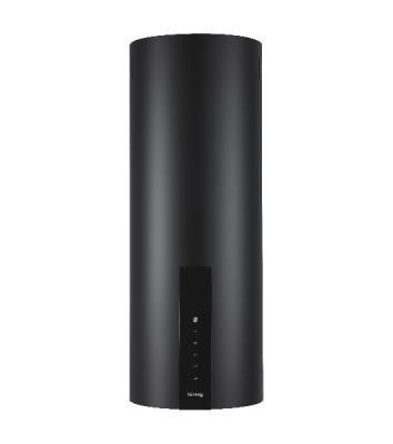 Вытяжка KORTING KHC 35969 DN Cylinder, настенная, 35 см, производительность 900 м3/ч, 3 режима, сенсорное управление, таймер, обратный клапан, LED освещение, угольный фильтр KIT 0286 (опция), BLDC мотор, черный