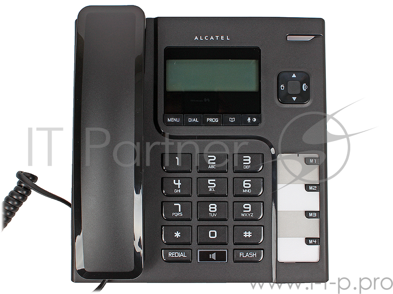 Телефон проводной Alcatel T56 черный АОН, Display, Flash, Recall, Wall mt.