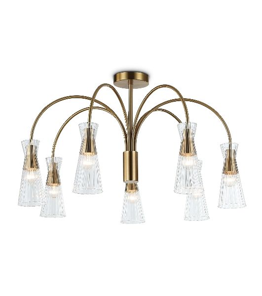 Люстра Ambrella light LH55703/7 BS/CL латунь/прозрачный E14*7 max 40W D745*460