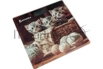 Весы напольные электронные ВАСИЛИСА ВА-4016 "Три кота" : 180 кг, 26*26см (10)