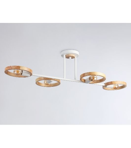 Светильник Ambrella light TR8247/4 WH/LWD белый/светлое дерево E27/4 max 40W 840*360*220