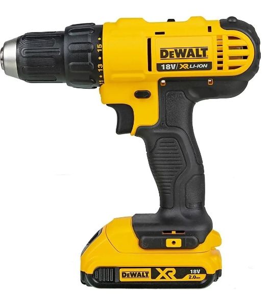 Дрель-шуруповерт DeWalt DCD771D2-QW, 18 В, 2 Ач, 42 Нм, щеточный