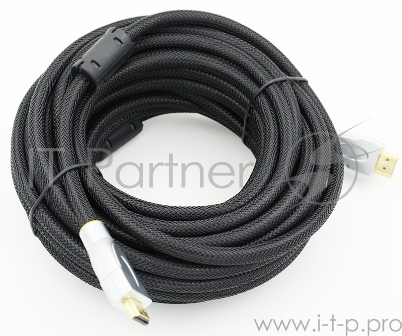 Кабель аудио-видео Behpex HDMI (m)/HDMI (m) 10м. феррит.кольца позолоченные контакты черный