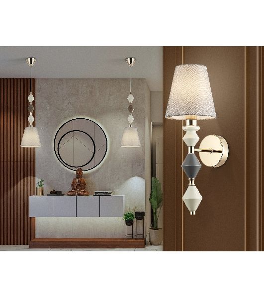 Настенный светильник Ambrella light LH75409 GD/GR золото/серый E14 max 40W 150*180*415