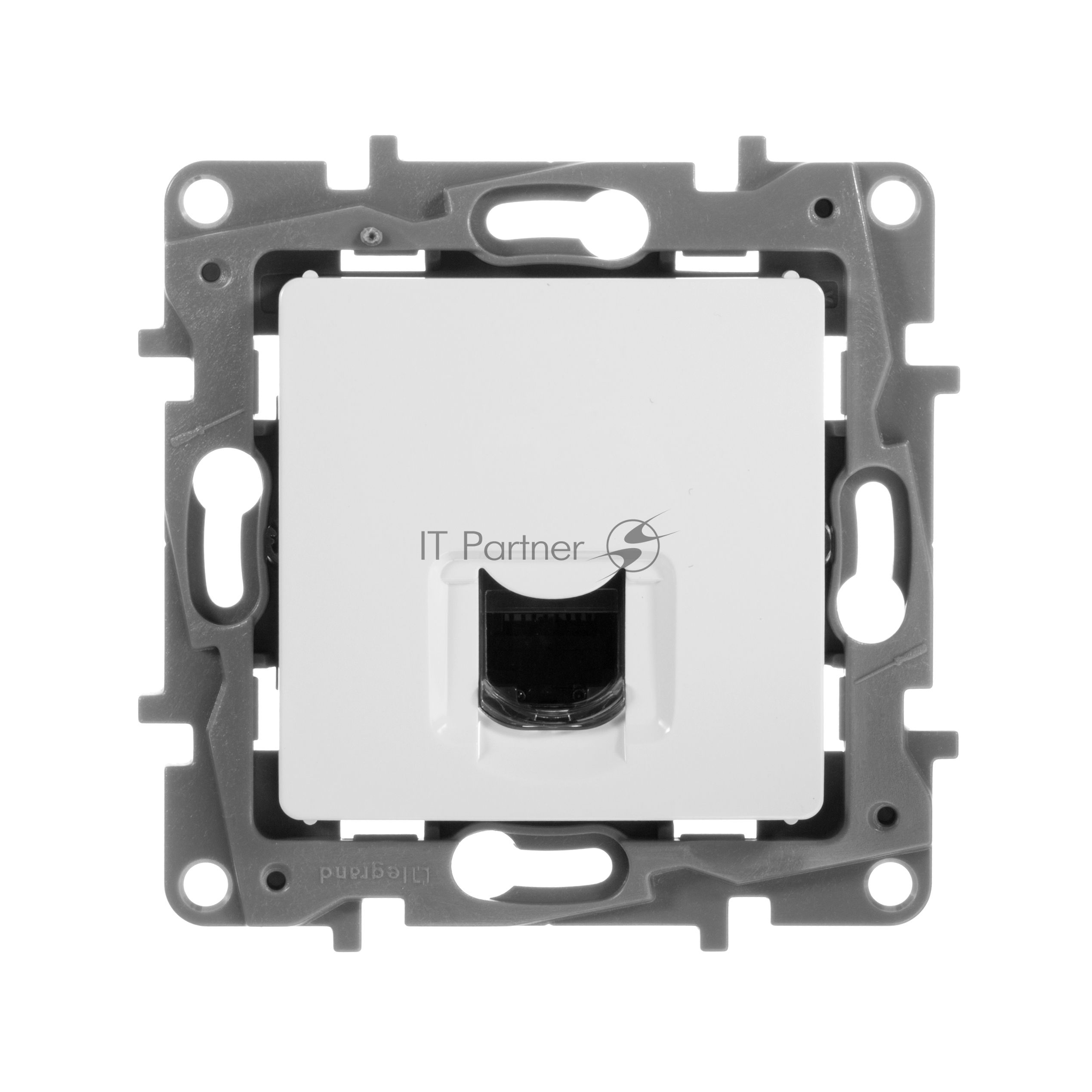 Монтажное оборудование Розетка кат.6 UTP, белая, RJ45 разъем, ETIKA LEG-672253