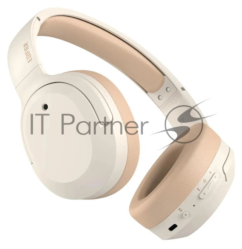 Беспроводные/проводные наушники Edifier W820NB Plus слоновая кость, полноразмерные, Bluetooth + USB-C, активное шумоподавление