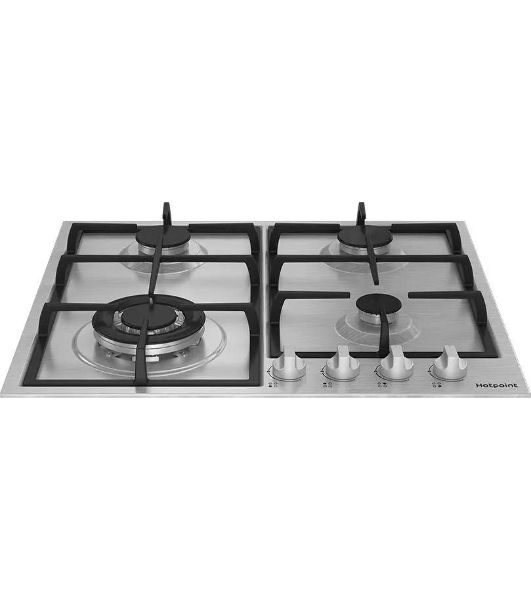 Газовая варочная поверхность Hotpoint HGMT 642 W IX, 4 конфорки, нержавеющая сталь, 7800 Вт