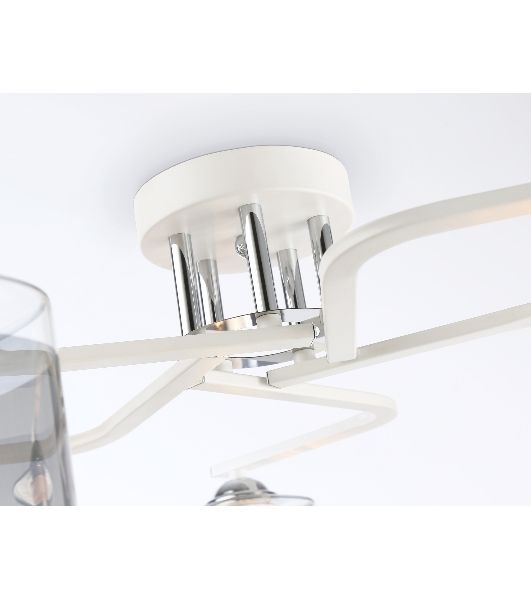 Светильник Ambrella light TR303219/5 WH/CH/SM белый/хром/дымчатый E27*5 max 60W D580*250