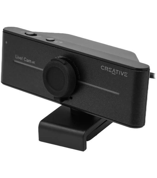Веб-камера Creative Live! Cam 4K 3840x2160, 30 кадр/с, USB Type-A, микрофон, шторка приватности, универсальное крепление